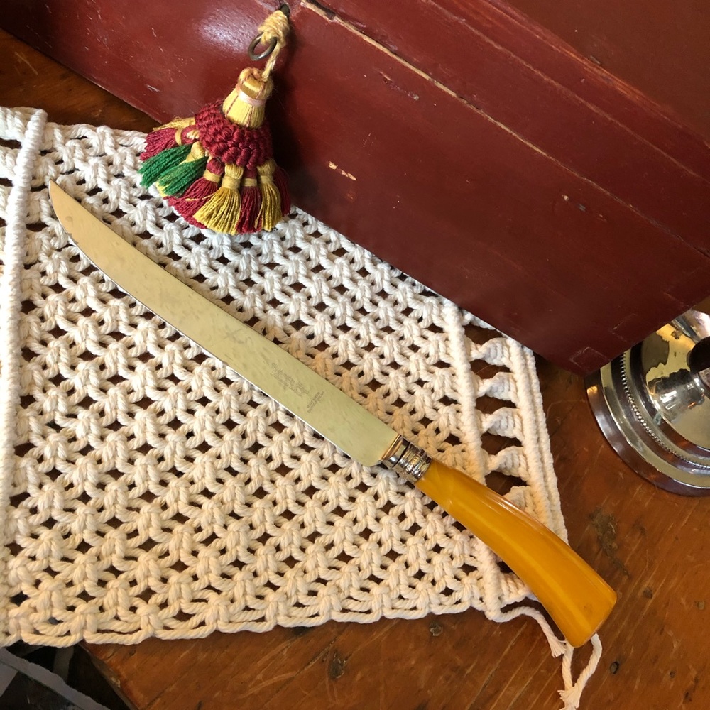 Vtg Sheffield English Chefs knife, bakelite handle